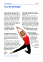 Yoga f�r Einsteiger